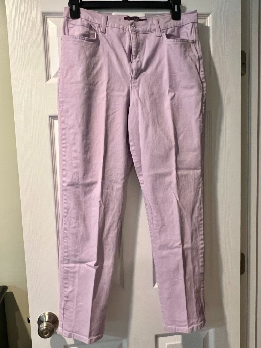 Gloria Vanderbilt Amanda Full Length Jeans in Lilac Size 14